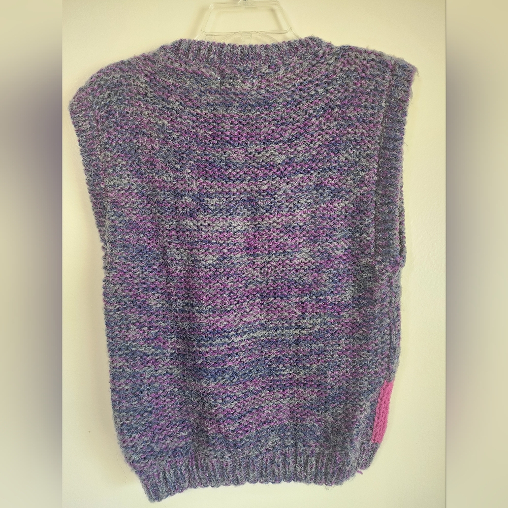 SML Sport Women's Sweater Vest - Purple, Pink, Blue, White - Picture 3 of 3